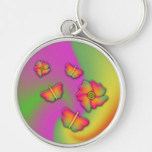 Porte-clés Papillons & Fleurs