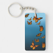 Porte-clés Papillons Monarch Ombre Bleu (Devant)
