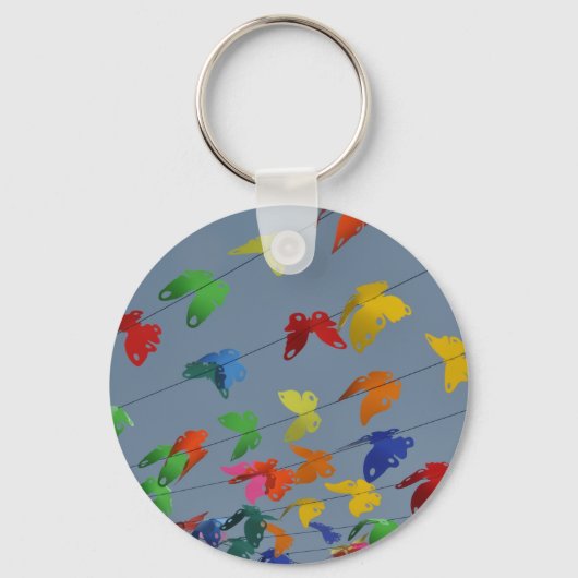 Porte-clés papillons multicolores (Recto)