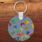 Porte-clés papillons multicolores (Recto)