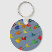 Porte-clés papillons multicolores (Verso)