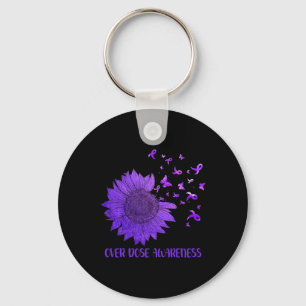 Porte-clés Papillons mûrs de marguerite violet surdose de rub