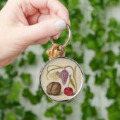 Porte-clés Papillons noix Fleur Cerisier Aquarelle Art (Main)