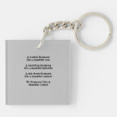 Porte-clés Papillons rose et arcs-en-ciel (Dos)