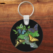 Porte-clés Papillons sur Feuille (Recto)