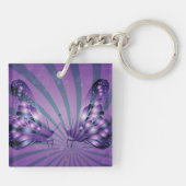 Porte-clés Papillons Violets (Dos)