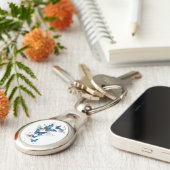 Porte-clés Papillons volants bleus Morpho (Côté )