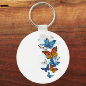 Porte-clés Papillons volants Morpho et Monarch (Recto)