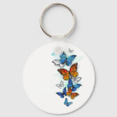 Porte-clés Papillons volants Morpho et Monarch (Verso)