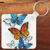 Porte-clés Papillons volants Morpho et Monarch (Verso)