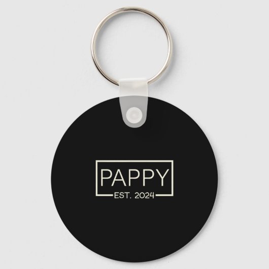 Porte-clés Pappy Est 2024 New Dad Father's Day Men Cket (Recto)