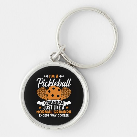 Porte-clés Papy joueur de pickleball cool (Devant)