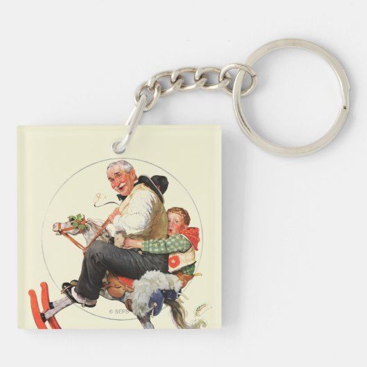Porte-clés Papy sur le cheval de basculage (Dos)