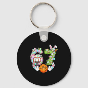 Porte-clés Pâques 6 7 Mème Six Sept Lapin Mignon Basket-ball
