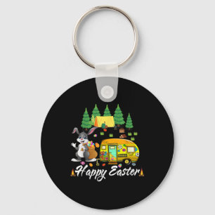 Porte-clés Pâques Camping Cute Bunny Oeufs Joyeux Pâques