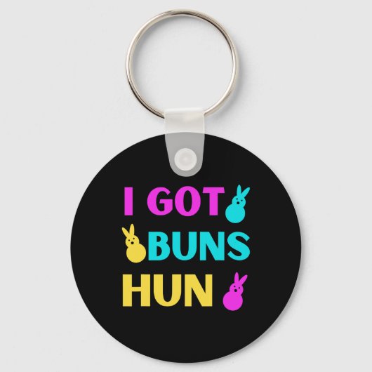 Porte-clés Pâques Drôle - J'Ai Des Buns Marshmallow Candy Bun (Recto)