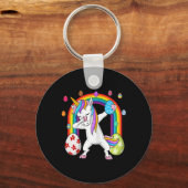 Porte-clés Pâques Jour Dabbing Unicorn Girls Dab (Verso)