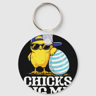 Porte-clés Pâques Poussin Creuse Moi Cool Poulet Lunettes de