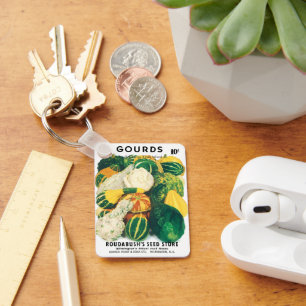 Porte-clés Paquet de semences vintage, Gourdes mixtes
