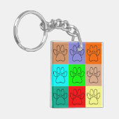 Porte-clés Paquets De Chiots Mignons En Carré (Devant gauche)