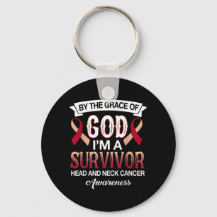 Porte-clés Par La Grâce De Dieu Un Survivant Cancer Tête Cou