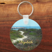 Porte-clés Par la mer personnalisée (Recto)