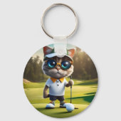Porte-clés "Par tee Time : Le Cool Chat’s Golf Swing!" (Verso)
