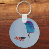 Porte-clés parachuter le ciel bleu clair (Recto)