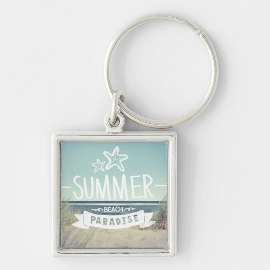 Porte-clés Paradis de plage d'été (Devant)