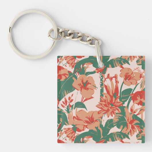 Porte-clés Paradis floral tropical (Devant)