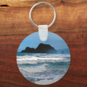 Porte-clés Paradis tropical océanique de la côte hawaïenne (Recto)