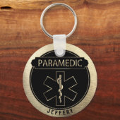 Porte-clés 🚑 paramétrique - Noir et Or (Verso)