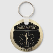 Porte-clés 🚑 paramétrique - Noir et Or (Verso)
