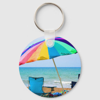 Porte-clés Parapluie de plage coloré et chaises en Floride