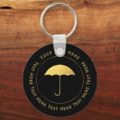 Porte-clés Parapluie Faux Gold Foil (Recto)