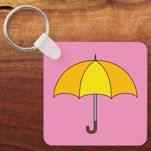 Porte-clés Parapluie jaune (Recto)