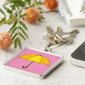 Porte-clés Parapluie jaune (Côté)