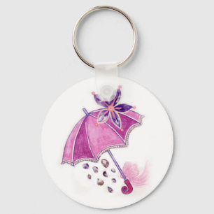 Porte-clés Parapluie rose