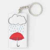 Porte-clés Parapluie sous la pluie (Dos)