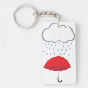 Porte-clés Parapluie sous la pluie