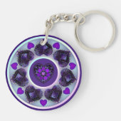 Porte-clés Parapluie violet & coeurs .7 (Dos)