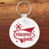 Porte-clés Parapro - Panneau rouge rétro 60's inspiré (Recto)