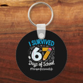 Porte-clés Paraprofessional Survived 67 Days Of School Humor  (Recto)