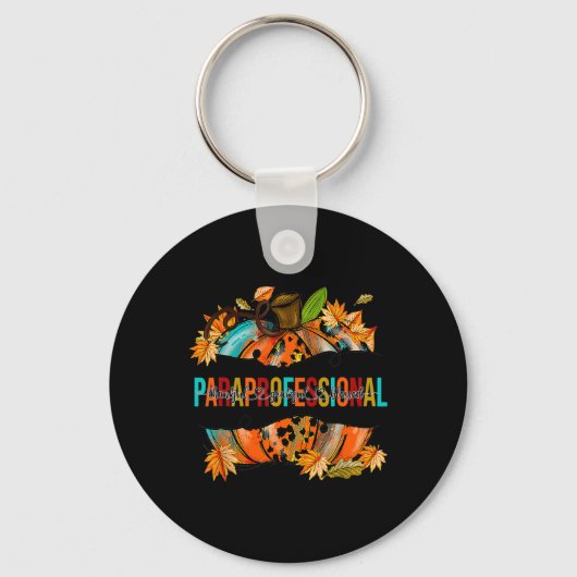 Porte-clés Paraprofessionnel Happy Fall Y’all Citrouille Para (Recto)