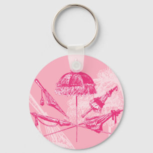 Porte-clés Parasols roses