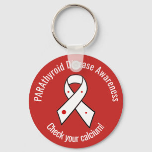 Porte-clés Parathyroid Disease Awareness Ribbon