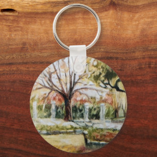 Porte-clés Parc automnale moderne dessiné à la main arbre nat