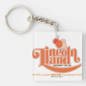 Porte-clés Parc d'attractions de terre de Lincoln, Effingham, (Devant)