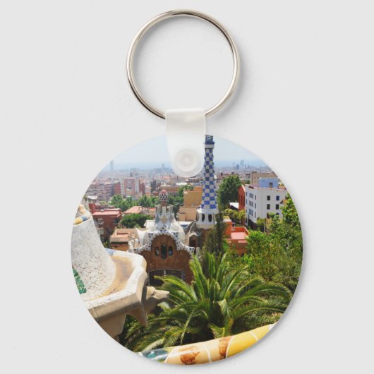 Porte-clés Parc Guell à Barcelone, Espagne (Recto)