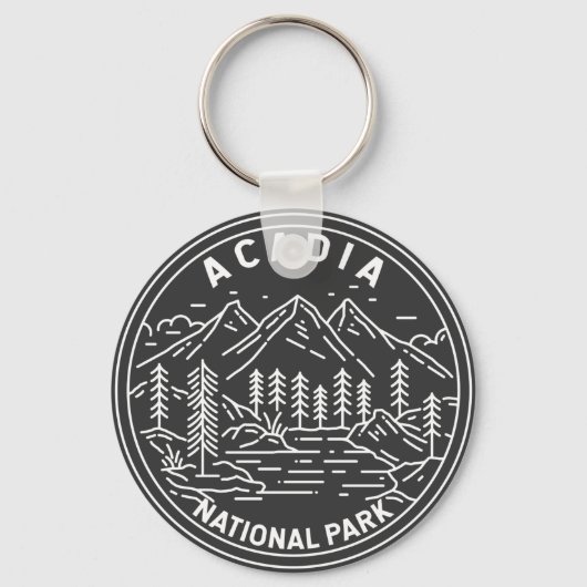 Porte-clés Parc national Acadia Bar Port Monoline (Recto)